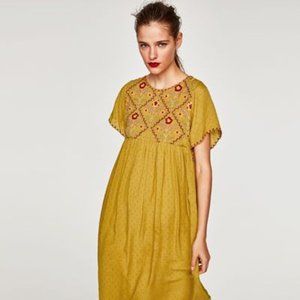 ZARA embroidered dress